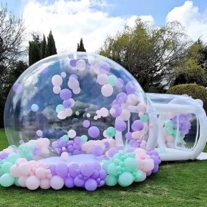 Noleggio bubble house con palloncini che girano